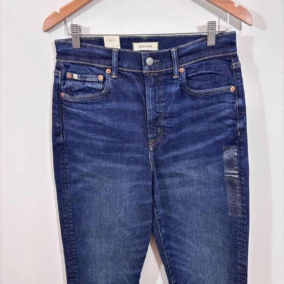 AE77 American Eagle Mom Jeans NEW with tags Size 10 Dark Wash - Picture 2 of 16